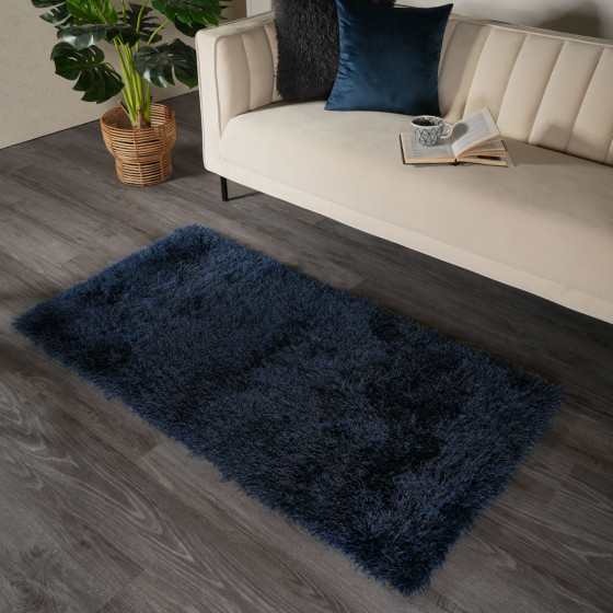 Sienna Shaggy Rug 5cm Pile - Navy