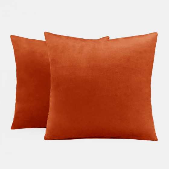 Sienna 2 Pack Matte Velvet Cushion Covers - Burnt Orange