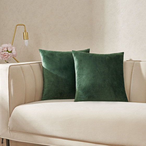 Sienna Matte Velvet Cushion Covers - Forest Green