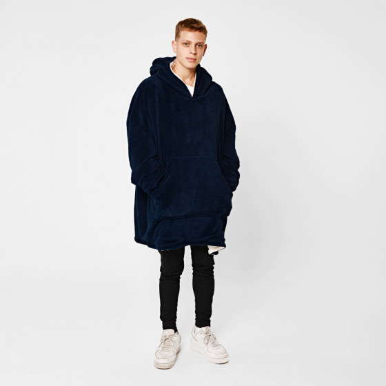 Sienna Supersoft Hoodie Blanket, Adults - Navy Blue