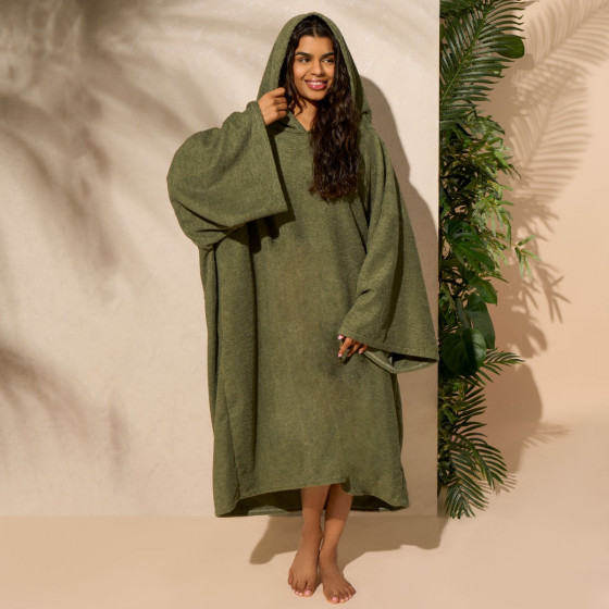 OHS Adult Towel Poncho - Khaki