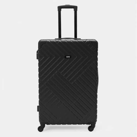 OHS 4 Wheel Hard Shell Suitcase, Black - Large