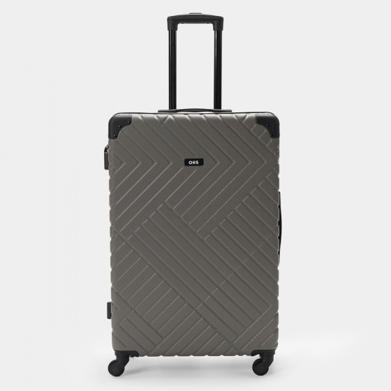 OHS 4 Wheel Hard Shell Suitcase, Grey - Large