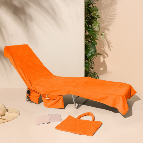 Brentfords Beach Towel In A Bag - Orange