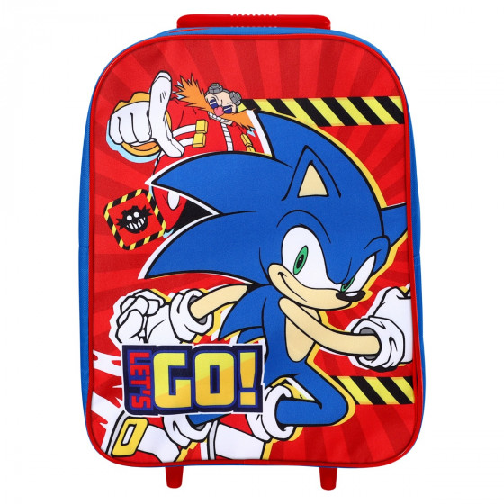 Kids 2 Wheel Sonic Trolley Bag - Red