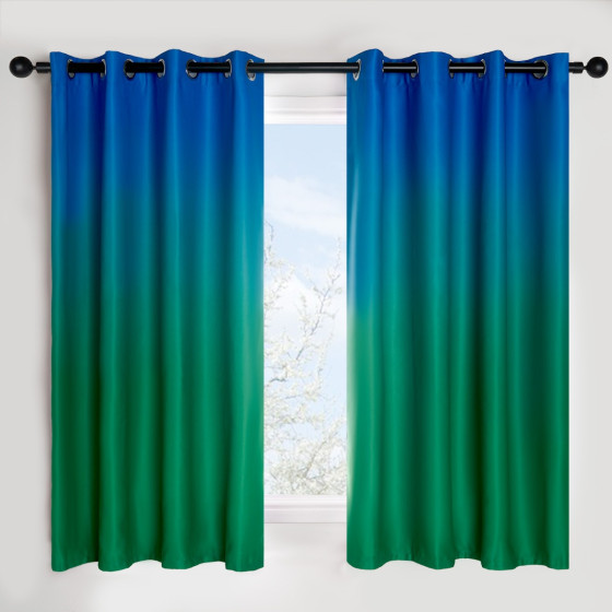 OHS Kids Ombre Blackout Curtains - Blue 