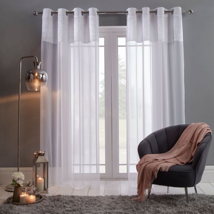 gray voile curtains