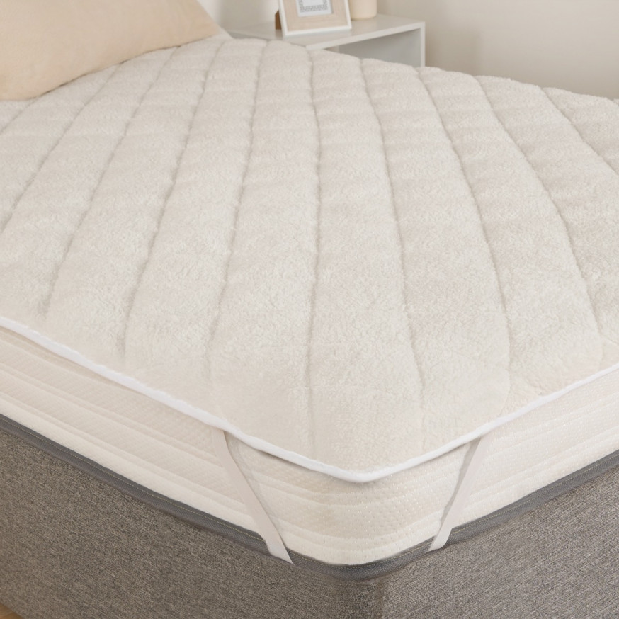 OHS Teddy Thermal Mattress Topper - Cream