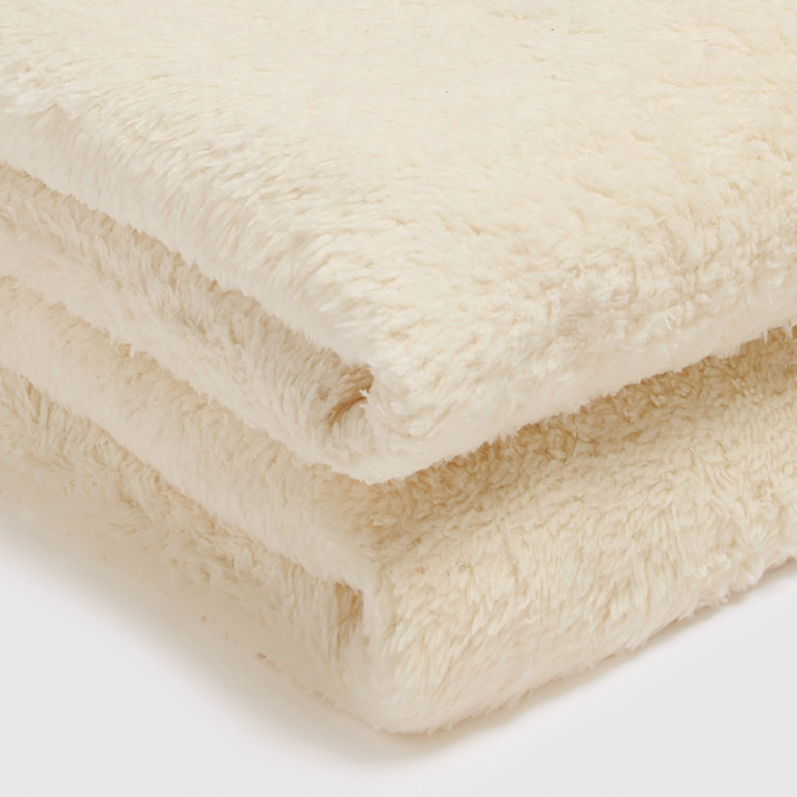 Brentfords Teddy Fleece Throw - Cream