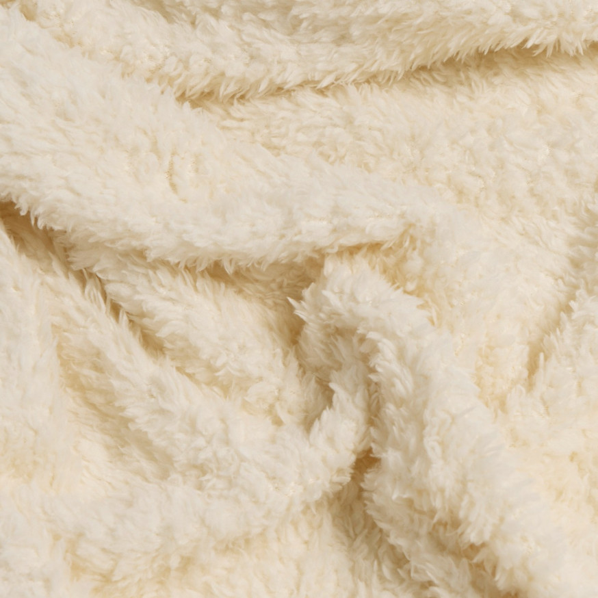 Brentfords Teddy Fleece Throw - Cream