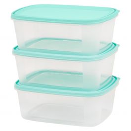 Wham Set of 3 Everyday Food Boxes 2 Litre - Clear