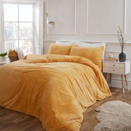 ochre teddy bedding