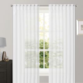 Brentfords Sheer Voile Curtains - 140 x 226cm (55