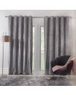 Sienna Home Valencia Crinkle Crushed Velvet Lined Eyelet Curtains ...