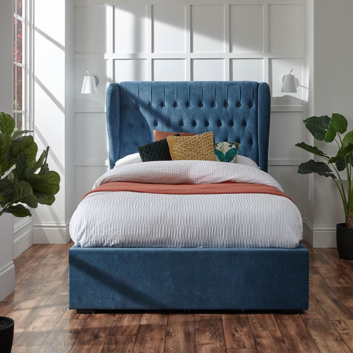 Dakota Ottoman Storage Bed, 4ft 6 Double - Teal