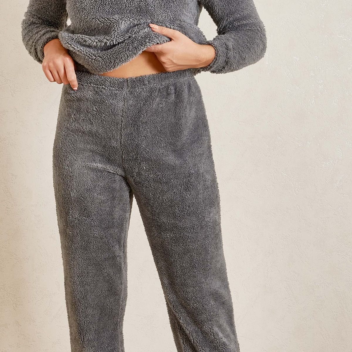 Grey discount teddy joggers