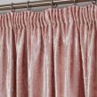 Sienna Crushed Velvet Pencil Pleat Curtains, Blush - 46 X 54