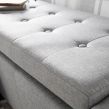 Verona Fabric Ottoman Bench - Grey